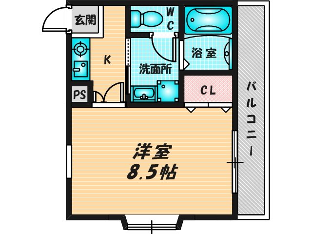 バス・トイレがセパレート、収納がある住みやすい間取りです。 