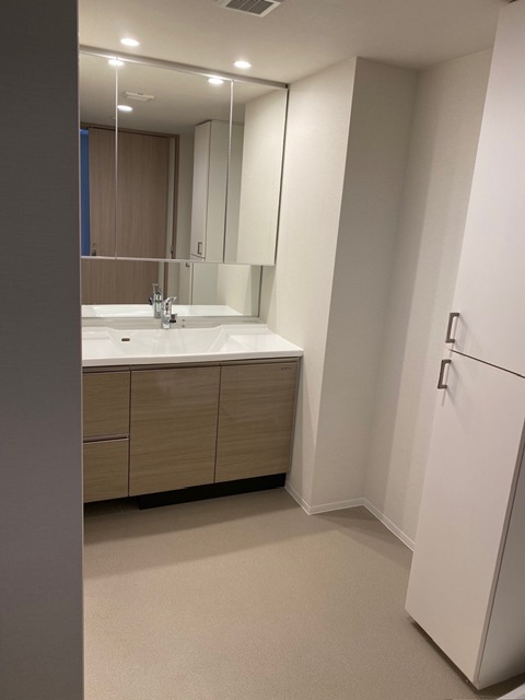 身支度が出来る独立洗面台です。 