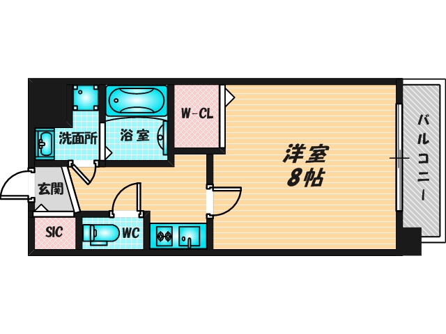 ゆったりくつろげる単身さん向けの間取り。 