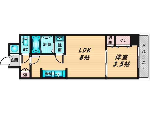 シンプルで使い勝手の良い間取り