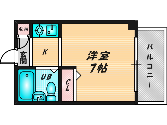 シンプルな単身さん向きのマンションです。