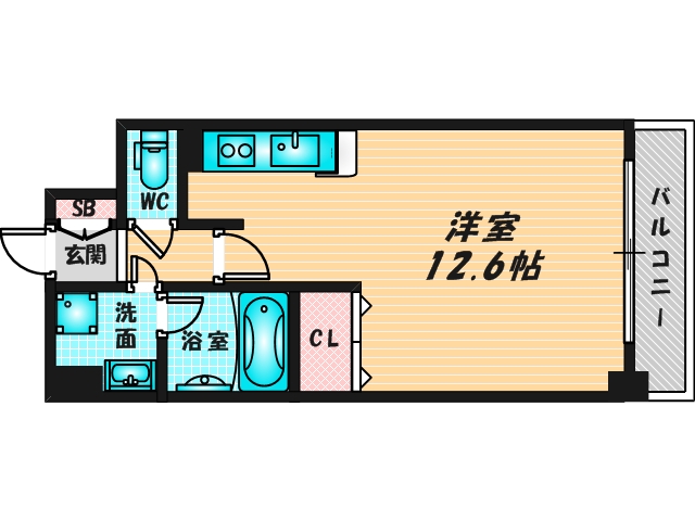 バス・トイレがセパレート、収納がある住みやすい間取りです。 