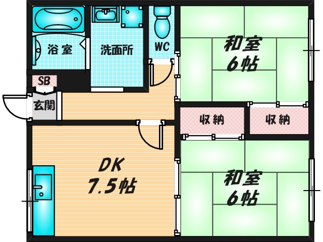 和室のあるゆったりした間取です。一度ご覧ください。