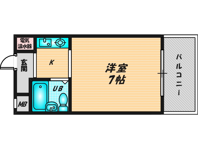 シンプルな単身さん向きのマンションです。