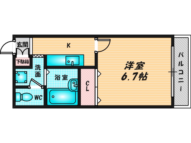 シンプルで使い勝手の良い間取り 