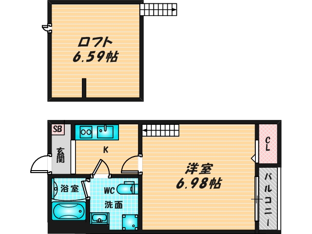 シンプルで使い勝手の良い間取り