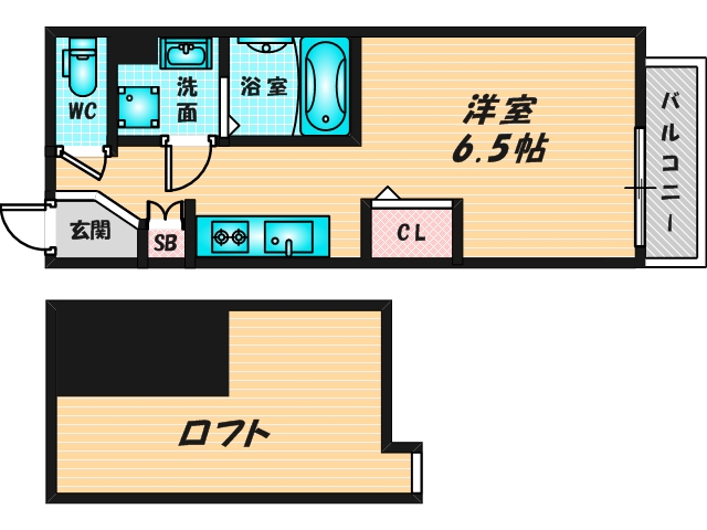 ゆったりくつろげる単身さん向けの間取り。