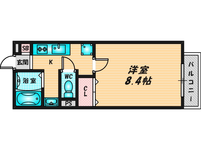 バス・トイレがセパレート、収納がある住みやすい間取りです。 