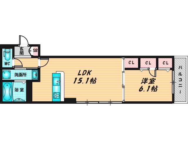 新婚さんにピッタリ。使いやすいゆったりとした間取り。 