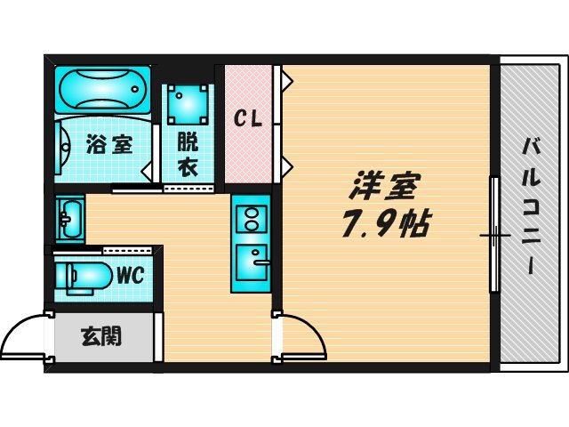 ゆったりくつろげる単身さん向けの間取り。 