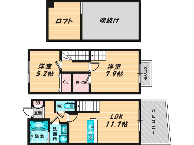 新婚さんにピッタリ。使いやすいゆったりとした間取り。