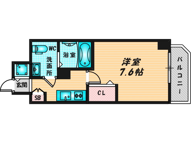 ゆったりくつろげる単身さん向けの間取り。