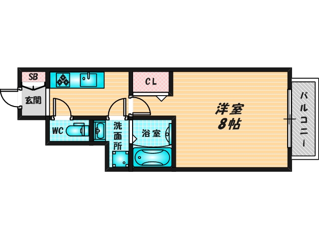 ゆったりくつろげる単身さん向けの間取り。