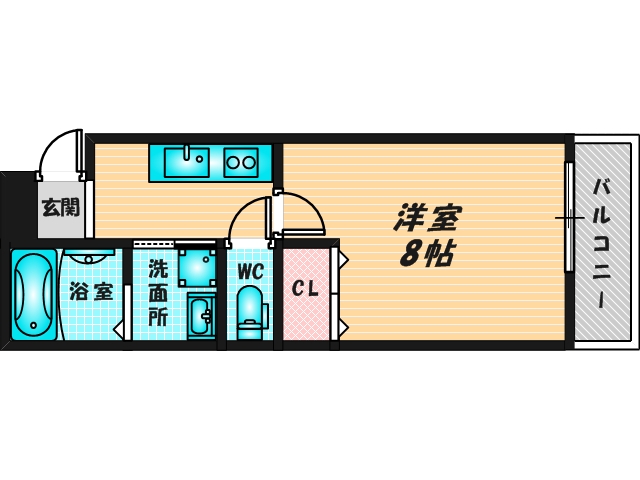 ゆったりくつろげる単身さん向けの間取り。 