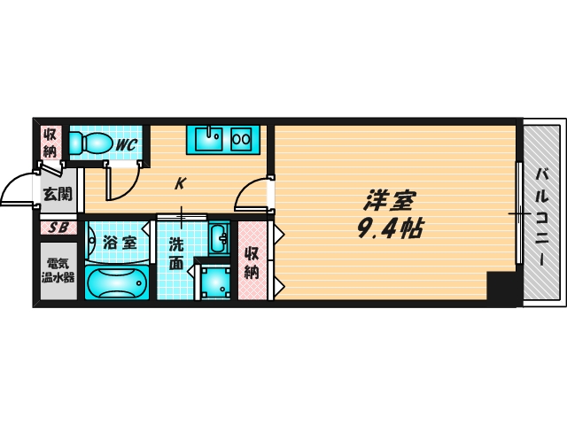 バス・トイレがセパレート、収納がある住みやすい間取りです。