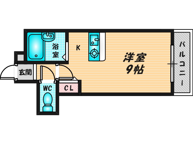 バス・トイレがセパレート、収納がある住みやすい間取りです。 