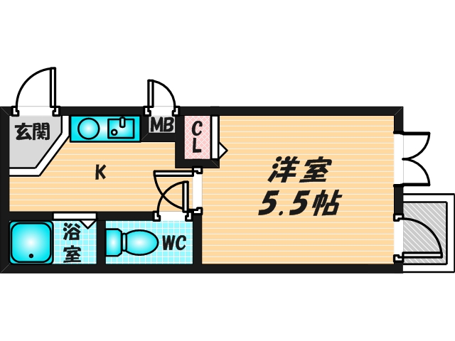 バス・トイレがセパレート、収納がある住みやすい間取りです。