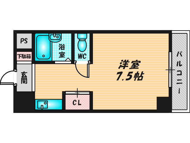 シンプルな単身さん向きのマンションです。