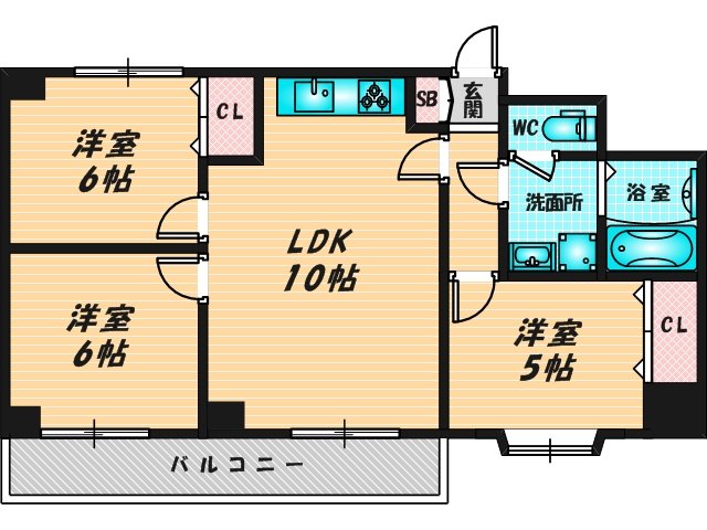 お子さんの遊ぶスペースもしっかり確保された間取りです。 