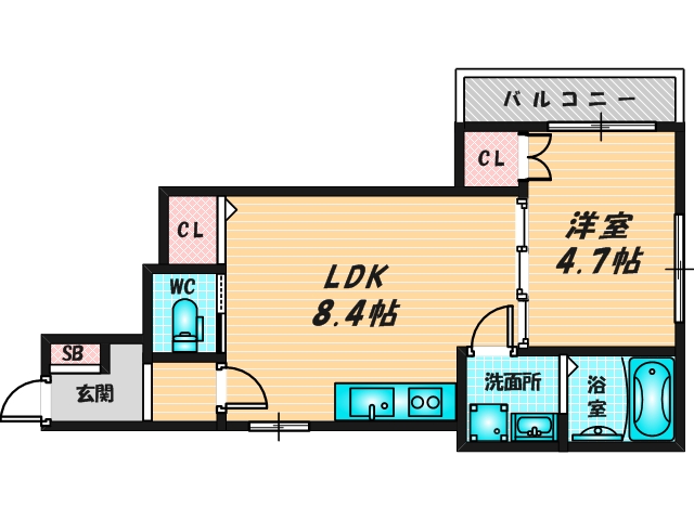 新婚さんにピッタリ。使いやすいゆったりとした間取り。