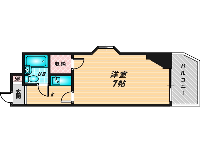 シンプルな単身さん向きのマンションです。