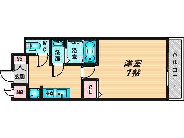 シンプルで使い勝手の良い間取り