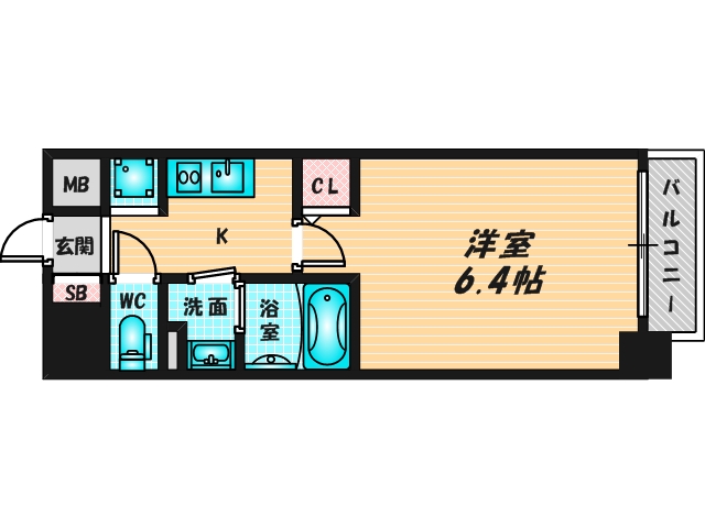 初めての1人暮らしにピッタリのコンパクトな間取です。