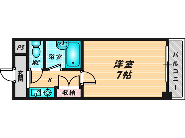 バス・トイレがセパレート、収納がある住みやすい間取りです。