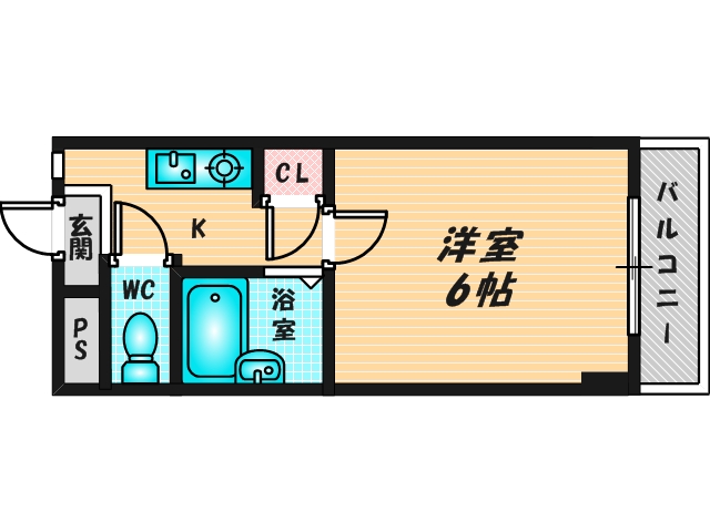 バス・トイレがセパレート、収納がある住みやすい間取りです。