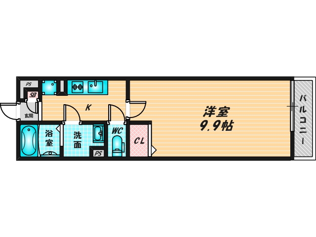 バス・トイレがセパレート、収納がある住みやすい間取りです。
