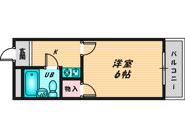 シンプルな単身さん向きのマンションです。
