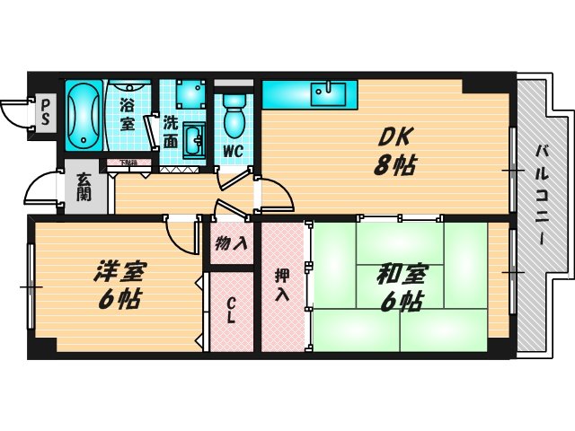 和室のあるゆったりした間取です。一度ご覧ください。