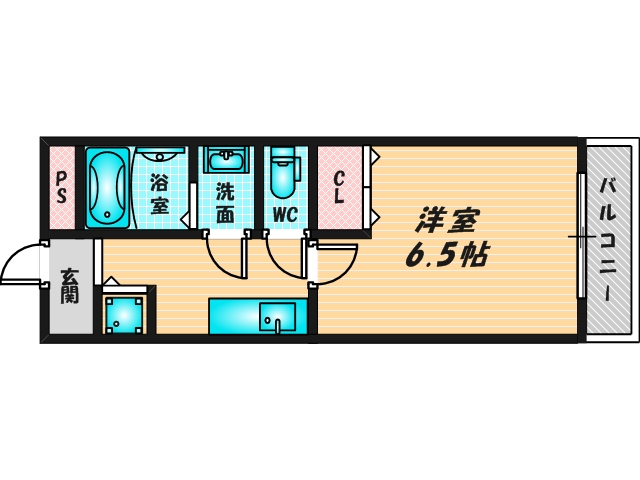 ゆったりくつろげる単身さん向けの間取り。