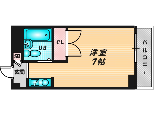 初めての1人暮らしにピッタリのコンパクトな間取です。