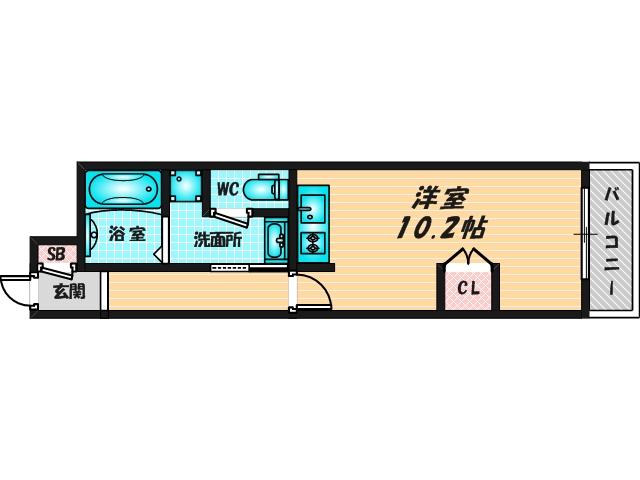 ゆったりくつろげる単身さん向けの間取り。