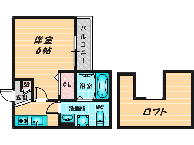 初めての1人暮らしにピッタリのコンパクトな間取です。