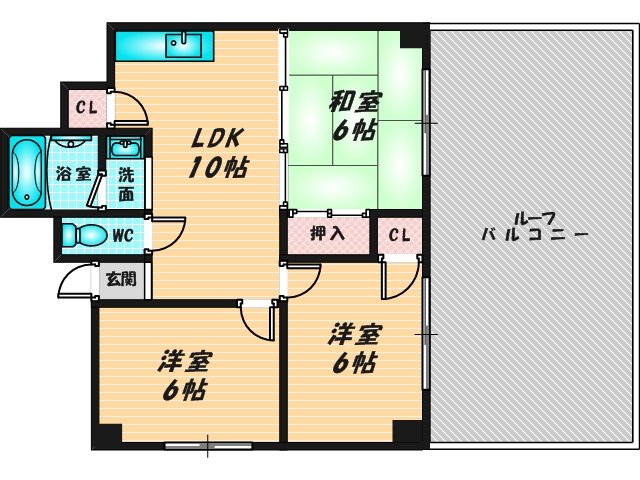 シンプルな単身さん向きのマンションです。