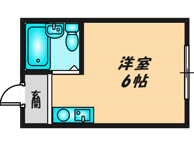 初めての1人暮らしにピッタリのコンパクトな間取です。