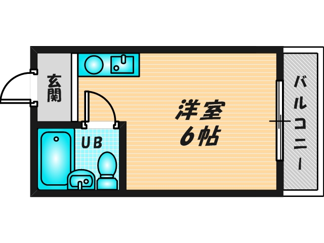 シンプルな単身さん向きのマンションです。
