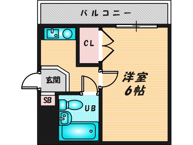 シンプルな単身さん向きのマンションです。