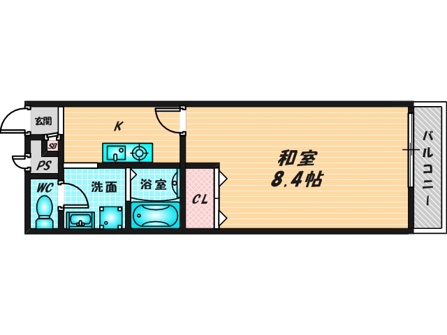 バス・トイレがセパレート、収納がある住みやすい間取りです。