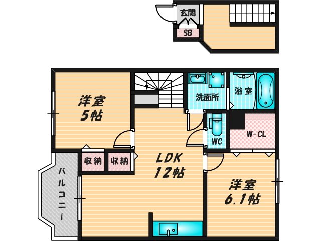 新婚さんにピッタリ。使いやすいゆったりとした間取り。