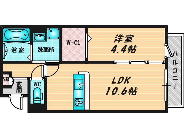 ゆったりくつろげる単身さん向けの間取り。