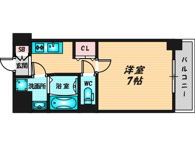 ゆったりくつろげる単身さん向けの間取り。