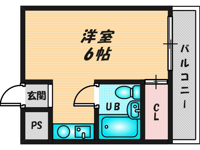 シンプルな単身さん向きのマンションです。 