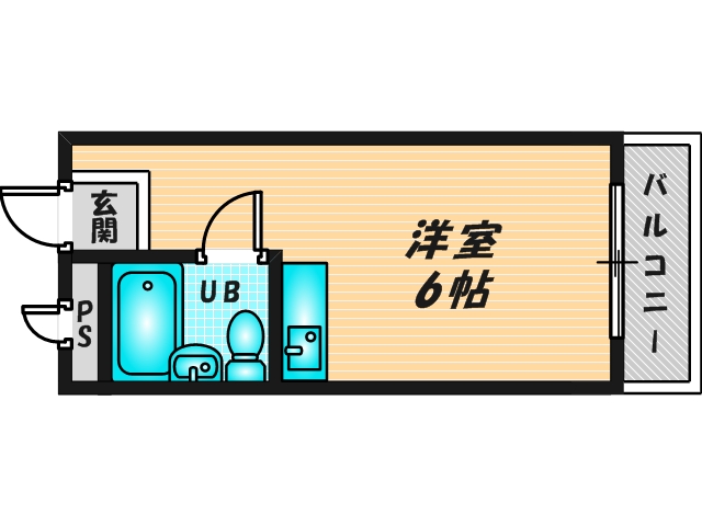 シンプルな単身さん向きのマンションです。 