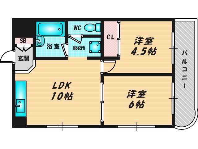 新婚さんにピッタリ。使いやすいゆったりとした間取り。 
