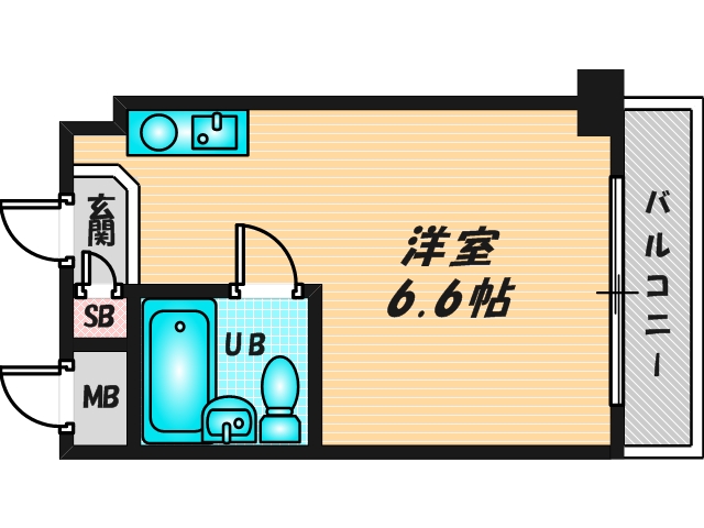 ゆったりくつろげる単身さん向けの間取り。 