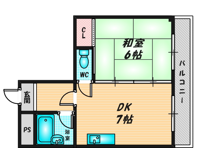 ゆったりくつろげる和室がおすすめの単身物件。