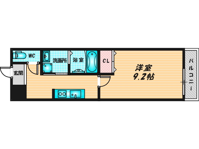 初めての1人暮らしにピッタリのコンパクトな間取です。